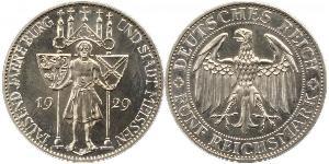 5 Mark Weimarer Republik (1918-1933) Silber 