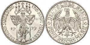 5 Mark Weimarer Republik (1918-1933) Silber 