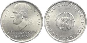 5 Mark German Empire (1871-1918) Silver Gotthold Ephraim Lessing