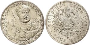 5 Mark Grand Duchy of Saxe-Weimar-Eisenach (1809 - 1918) Silver 