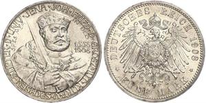 5 Mark Grand Duchy of Saxe-Weimar-Eisenach (1809 - 1918) Silver 