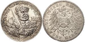 5 Mark Grand Duchy of Saxe-Weimar-Eisenach (1809 - 1918) Silver 