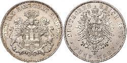 5 Mark Hamburg Silver 