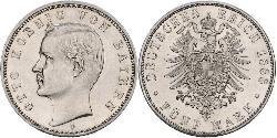 5 Mark Kingdom of Bavaria (1806 - 1918) Silver Otto of Bavaria (1848 – 1916)