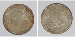 5 Mark Kingdom of Bavaria (1806 - 1918) Silver Otto of Bavaria (1848 – 1916)