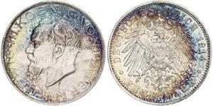 5 Mark Kingdom of Bavaria (1806 - 1918) Silver Ludwig III of Bavaria (1845 – 1921)