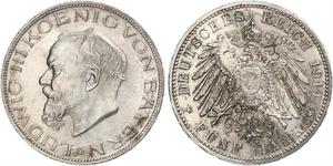5 Mark Kingdom of Bavaria (1806 - 1918) Silver Ludwig III of Bavaria (1845 – 1921)