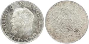5 Mark Kingdom of Bavaria (1806 - 1918) Silver Ludwig III of Bavaria (1845 – 1921)