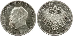 5 Mark Kingdom of Bavaria (1806 - 1918) Silver Ludwig III of Bavaria (1845 – 1921)