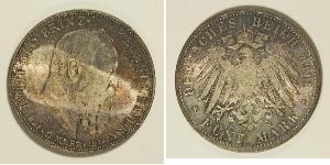 5 Mark Kingdom of Bavaria (1806 - 1918) Silver Otto of Bavaria (1848 – 1916)