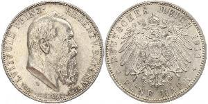 5 Mark Kingdom of Bavaria (1806 - 1918) Silver Otto of Bavaria (1848 – 1916)
