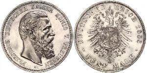5 Mark Kingdom of Prussia (1701-1918) Silver Frederick III, German Emperor (1831-1888)