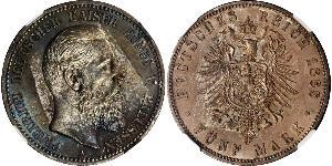 5 Mark Kingdom of Prussia (1701-1918) Silver Frederick III, German Emperor (1831-1888)