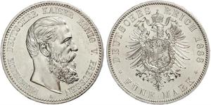 5 Mark Kingdom of Prussia (1701-1918) Silver Frederick III, German Emperor (1831-1888)
