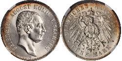 5 Mark Kingdom of Saxony (1806 - 1918) Silver Frederick Augustus III of Saxony (1865-1932)