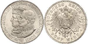 5 Mark Kingdom of Saxony (1806 - 1918) Silver Frederick Augustus III of Saxony (1865-1932)