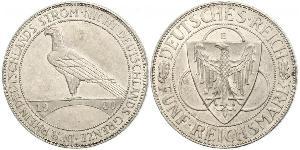 5 Mark Weimar Republic (1918-1933) Silver 