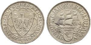5 Mark Weimar Republic (1918-1933) Silver 