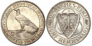 5 Mark Weimar Republic (1918-1933) Silver 