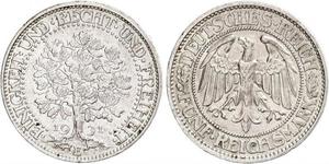 5 Mark Weimar Republic (1918-1933) / Germany Silver 