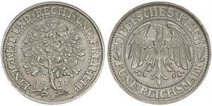 5 Mark Weimar Republic (1918-1933) / Germany Silver 