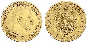 5 Mark 普魯士王國 (1701 - 1918) 金 威廉一世 (德国)