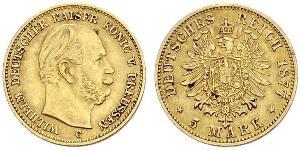 5 Mark 普魯士王國 (1701 - 1918) 金 威廉一世 (德国)