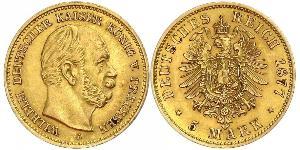 5 Mark 普魯士王國 (1701 - 1918) 金 威廉一世 (德国)