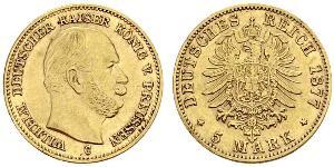 5 Mark 普魯士王國 (1701 - 1918) 金 威廉一世 (德国)