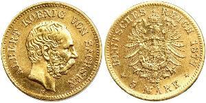5 Mark 萨克森王国 (1806 - 1918) 金 