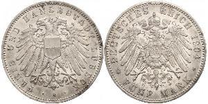 5 Mark Free City of Lübeck 銀 