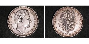 5 Mark 巴伐利亞王國 (1806 - 1918) 銀 路德维希二世 (巴伐利亚)
