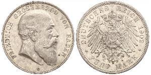 5 Mark 巴登大公國 (1806 - 1918) 銀 弗里德里希一世 (巴登)