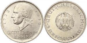 5 Mark 德意志帝國 (1871 - 1918) 銀 戈特霍尔德·埃夫莱姆·莱辛