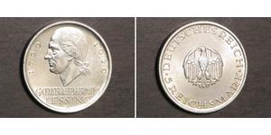 5 Mark 德意志帝國 (1871 - 1918) 銀 戈特霍尔德·埃夫莱姆·莱辛