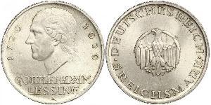5 Mark 德意志帝國 (1871 - 1918) 銀 戈特霍尔德·埃夫莱姆·莱辛