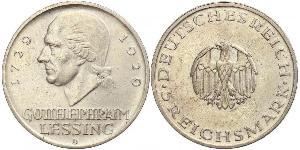 5 Mark 德意志帝國 (1871 - 1918) 銀 戈特霍尔德·埃夫莱姆·莱辛