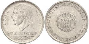 5 Mark 德意志帝國 (1871 - 1918) 銀 戈特霍尔德·埃夫莱姆·莱辛