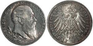 5 Mark 德意志帝國 (1871 - 1918) / 巴登大公國 (1806 - 1918) 銀 弗里德里希一世 (巴登)