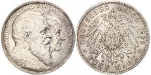 5 Mark 德意志帝國 (1871 - 1918) / 巴登大公國 (1806 - 1918) 銀 弗里德里希一世 (巴登)
