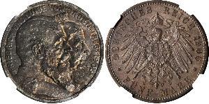 5 Mark 德意志帝國 (1871 - 1918) / 巴登大公國 (1806 - 1918) 銀 弗里德里希一世 (巴登)