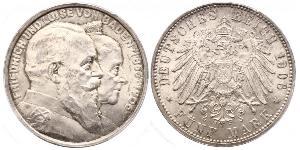 5 Mark 德意志帝國 (1871 - 1918) / 巴登大公國 (1806 - 1918) 銀 弗里德里希一世 (巴登)