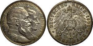 5 Mark 德意志帝國 (1871 - 1918) / 巴登大公國 (1806 - 1918) 銀 弗里德里希一世 (巴登)