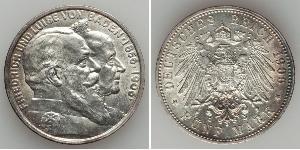5 Mark 德意志帝國 (1871 - 1918) / 巴登大公國 (1806 - 1918) 銀 弗里德里希一世 (巴登)