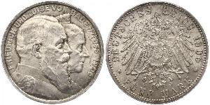 5 Mark 德意志帝國 (1871 - 1918) / 巴登大公國 (1806 - 1918) 銀 弗里德里希一世 (巴登)