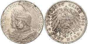 5 Mark 普魯士王國 (1701 - 1918) 銀 威廉二世 (德国)