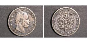 5 Mark 普魯士王國 (1701 - 1918) 銀 威廉一世 (德国)