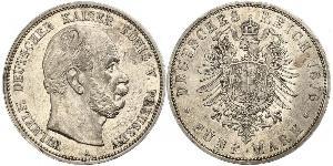 5 Mark 普魯士王國 (1701 - 1918) 銀 威廉一世 (德国)