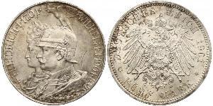5 Mark 普魯士王國 (1701 - 1918) 銀 威廉二世 (德国)