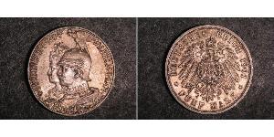 5 Mark 普魯士王國 (1701 - 1918) 銀 威廉二世 (德国)